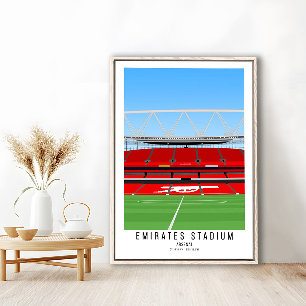Emirates Stadium Artwork, Arsenal Stadium Football, Soccer Wall Art, Framed Canvas Prints Wall Art