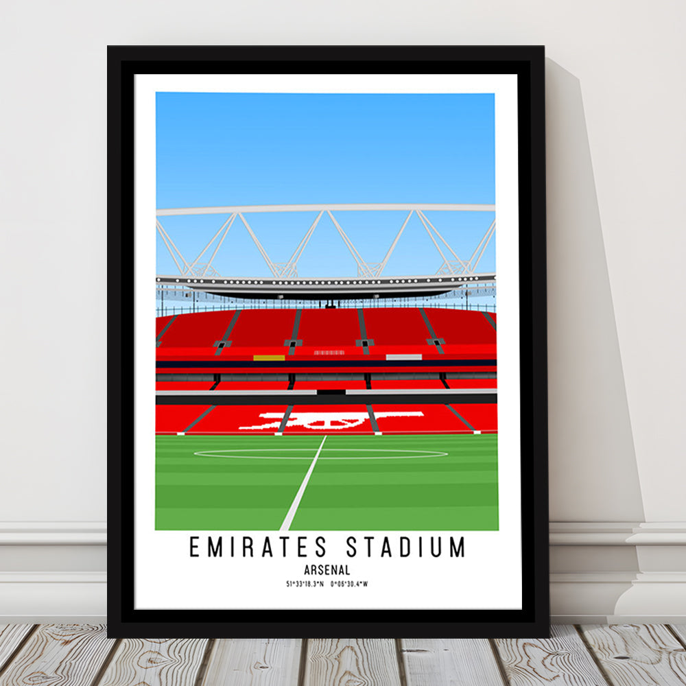 Emirates Stadium Artwork, Arsenal Stadium Football, Soccer Wall Art, Framed Canvas Prints Wall Art