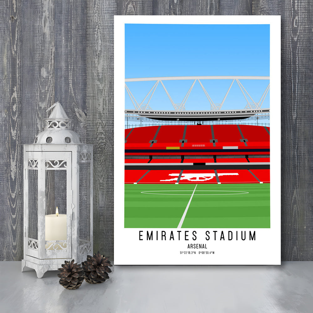 Emirates Stadium Artwork, Arsenal Stadium Football, Soccer Wall Art, Canvas Prints Wall Art, Man Cave Decor