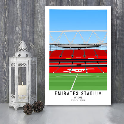 Emirates Stadium Artwork, Arsenal Stadium Football, Soccer Wall Art, Canvas Prints Wall Art, Man Cave Decor