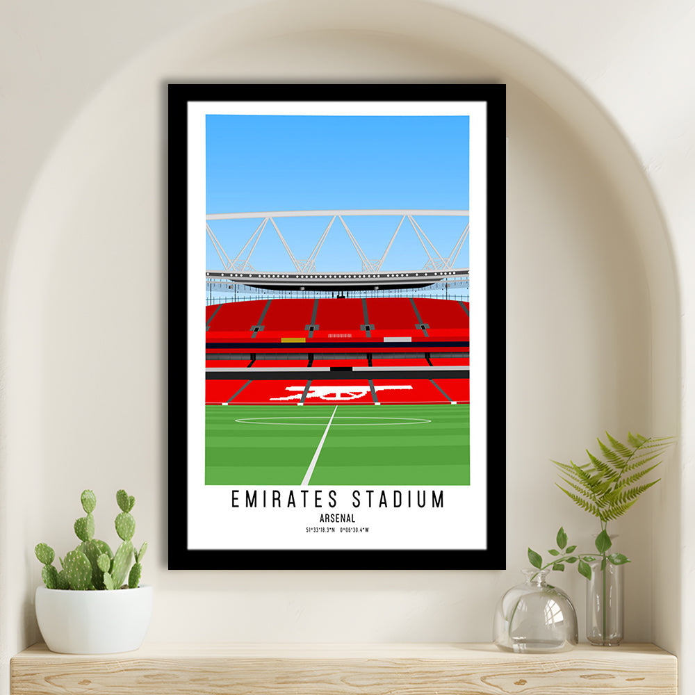 Emirates Stadium Artwork, Arsenal Stadium Football, Soccer Wall Art, Framed Art Prints Wall Decor