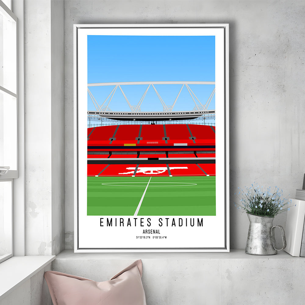 Emirates Stadium Artwork, Arsenal Stadium Football, Soccer Wall Art, Framed Canvas Prints Wall Art