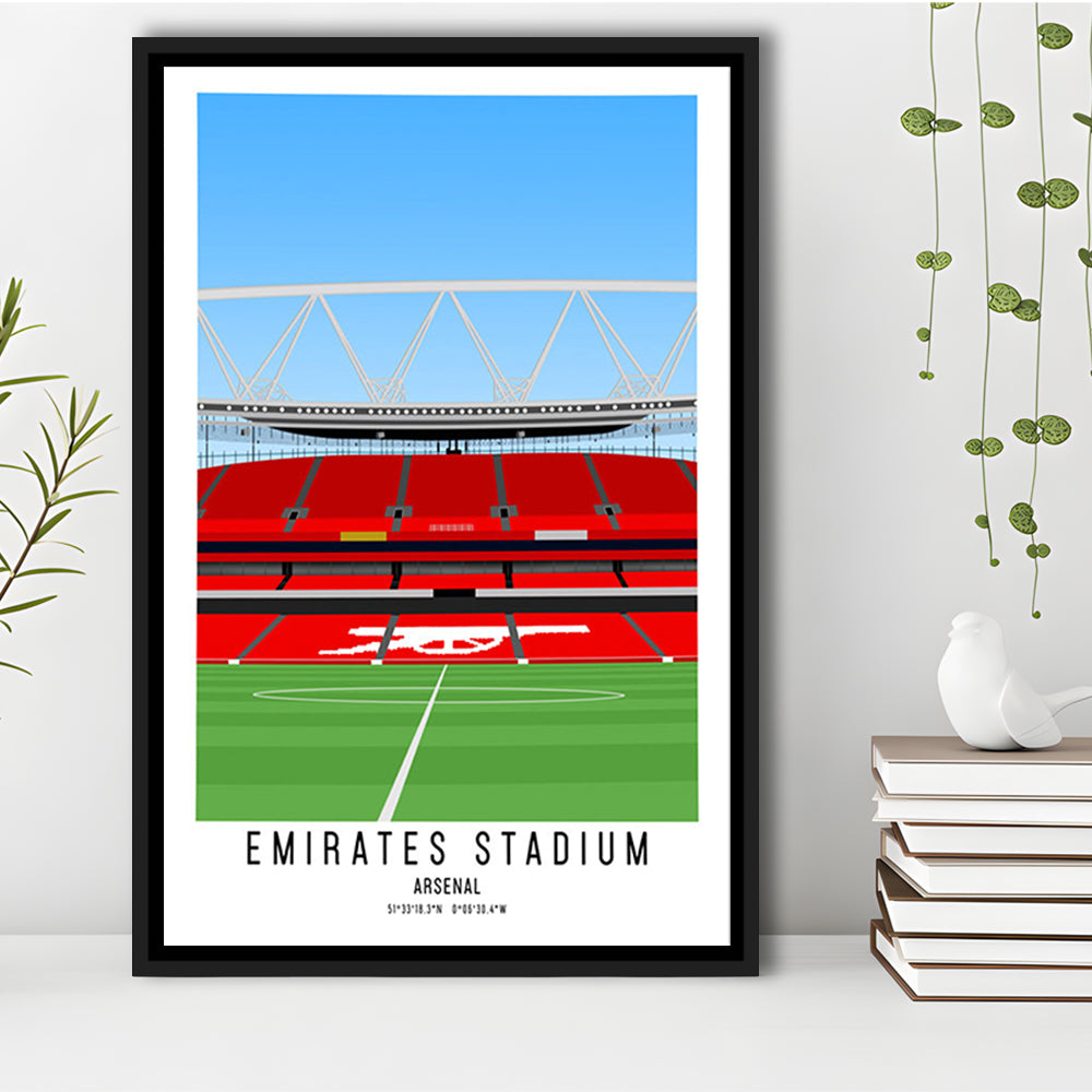 Emirates Stadium Artwork, Arsenal Stadium Football, Soccer Wall Art, Framed Canvas Prints Wall Art