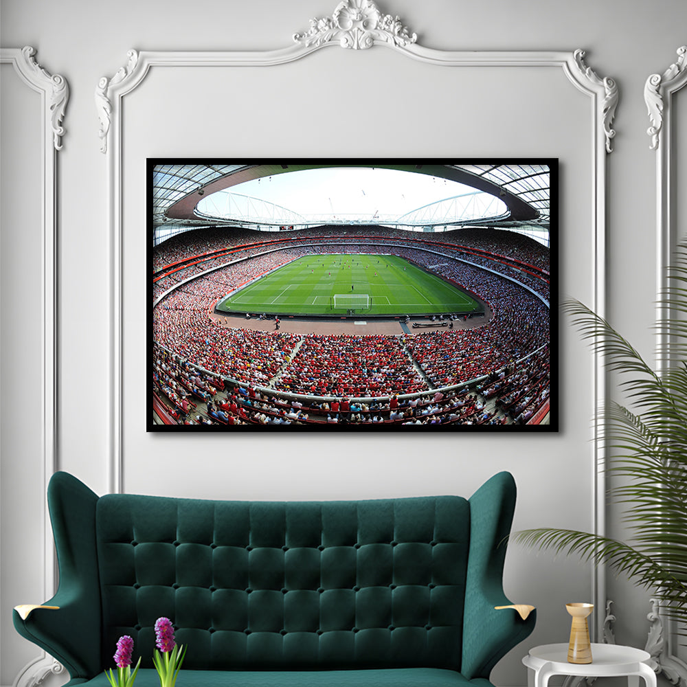 Emirates Stadium in London, Stadium Canvas, Sport Art, Gift for him, Framed Art Print Wall Decor, Picture Framed