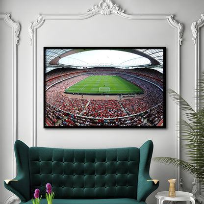 Emirates Stadium in London, Stadium Canvas, Sport Art, Gift for him, Framed Art Print Wall Decor, Picture Framed