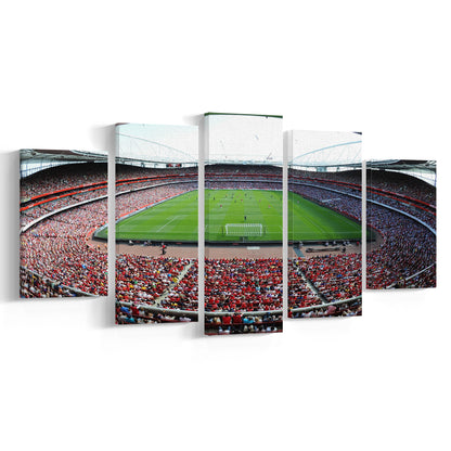 Emirates Stadium in London, Stadium Canvas, Sport Art, Gift for him, 5 Panel, Large Canvas, Canvas Print Wall Art