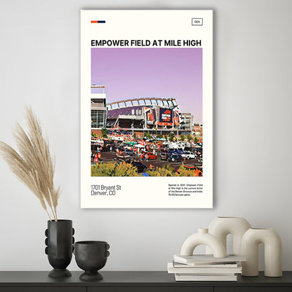 Empower Field at Mile High Stadium Print, Denver Broncos Stadium Canvas Art, Fan Gifts, Sport Art, Canvas Print Wall Art