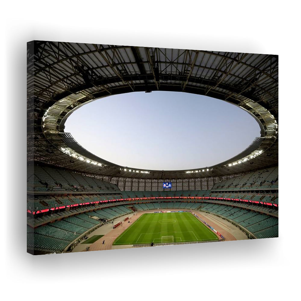 Empty Baku Olympic Stadium, Stadium Canvas, Sport Art, Gift for him, Man Cave Decor, Art Print, Canvas Print Wall Art