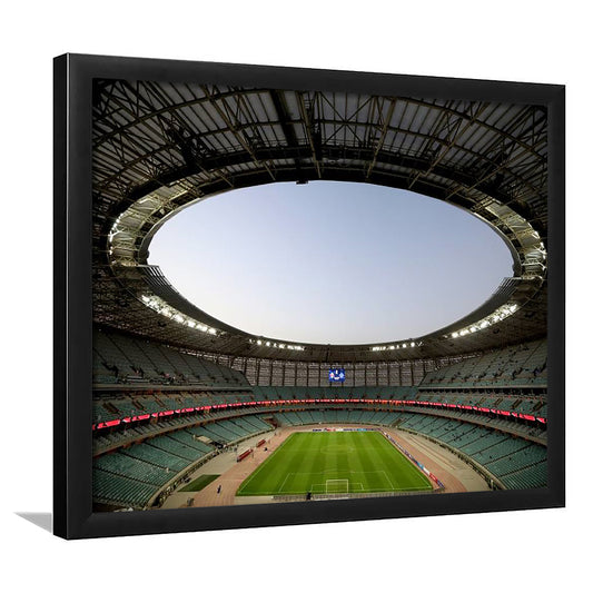 Empty Baku Olympic Stadium, Stadium Canvas, Sport Art, Gift for him, Framed Art Print Wall Decor, Picture Framed