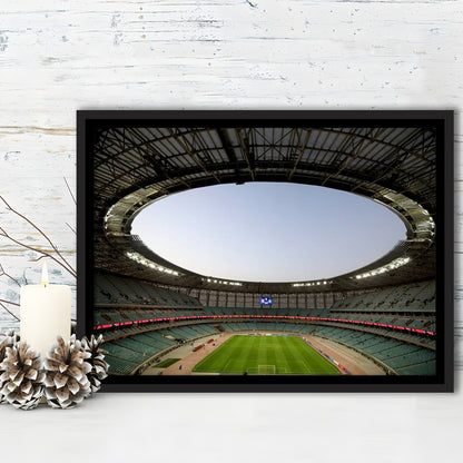 Empty Baku Olympic Stadium, Stadium Canvas, Sport Art, Framed Canvas Print Wall Art, Floating Frame