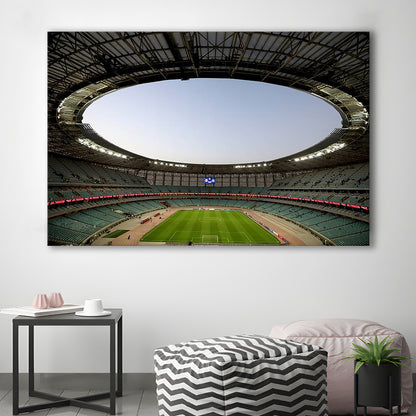 Empty Baku Olympic Stadium, Stadium Canvas, Sport Art, Gift for him, Man Cave Decor, Art Print, Canvas Print Wall Art