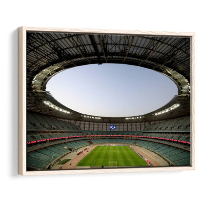 Empty Baku Olympic Stadium, Stadium Canvas, Sport Art, Framed Canvas Print Wall Art, Floating Frame