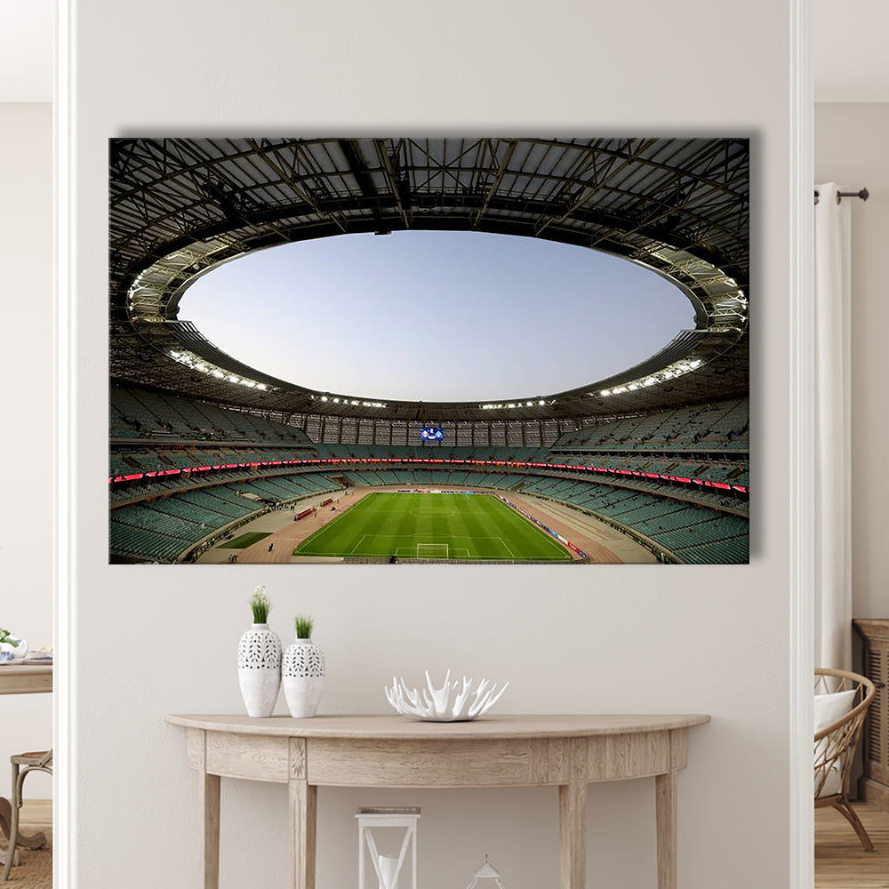 Empty Baku Olympic Stadium, Stadium Canvas, Sport Art, Gift for him, Man Cave Decor, Art Print, Canvas Print Wall Art