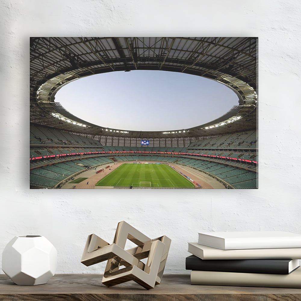 Empty Baku Olympic Stadium, Stadium Canvas, Sport Art, Gift for him, Man Cave Decor, Art Print, Canvas Print Wall Art
