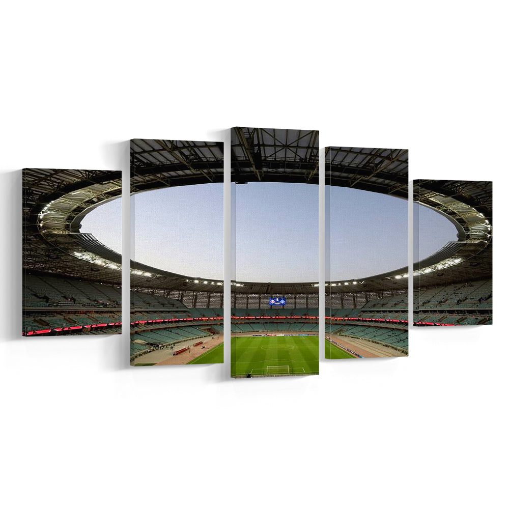 Empty Baku Olympic Stadium, Stadium Canvas, Sport Art, Gift for him, 5 Panel, Large Canvas, Canvas Print Wall Art