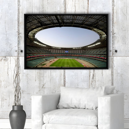 Empty Baku Olympic Stadium, Stadium Canvas, Sport Art, Framed Canvas Print Wall Art, Floating Frame