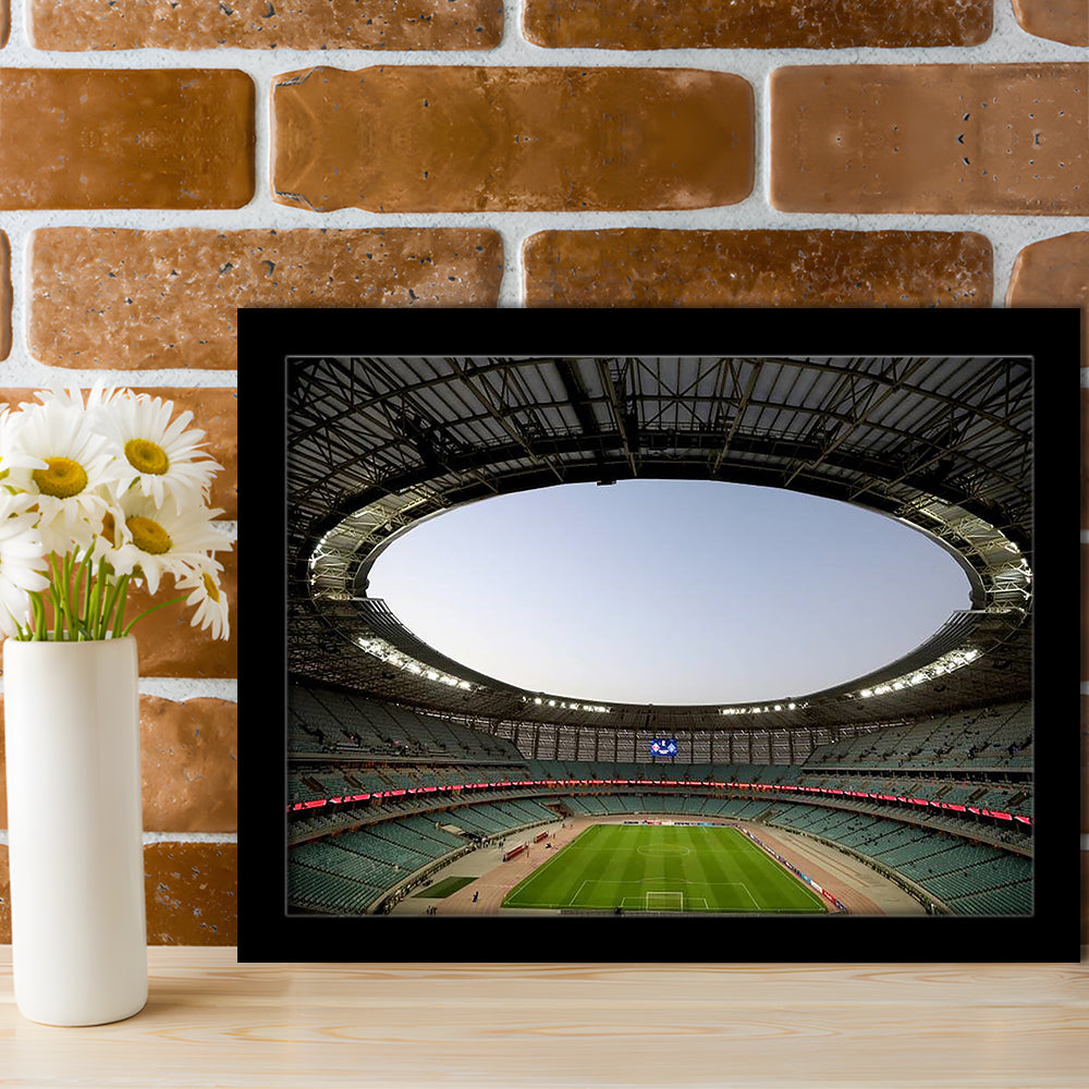 Empty Baku Olympic Stadium, Stadium Canvas, Sport Art, Gift for him, Framed Art Print Wall Decor, Picture Framed