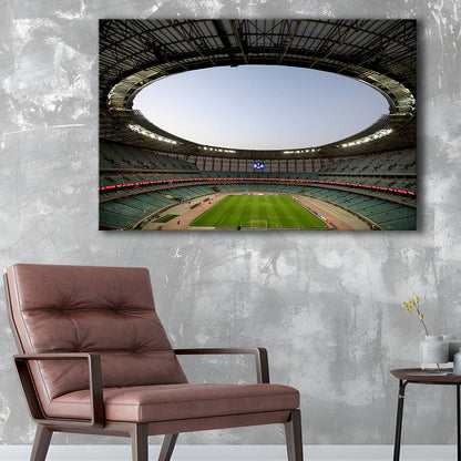 Empty Baku Olympic Stadium, Stadium Canvas, Sport Art, Gift for him, Man Cave Decor, Art Print, Canvas Print Wall Art