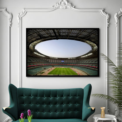Empty Baku Olympic Stadium, Stadium Canvas, Sport Art, Gift for him, Framed Art Print Wall Decor, Picture Framed