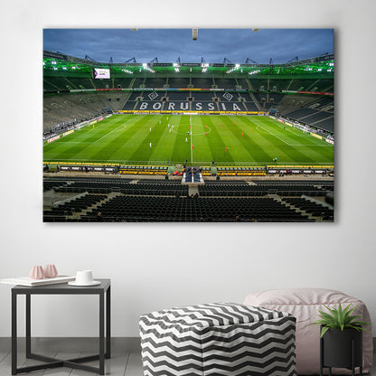 Empty Borussia Park, Stadium Canvas, Sport Art, Gift for him, Man Cave Decor, Art Print, Canvas Print Wall Art