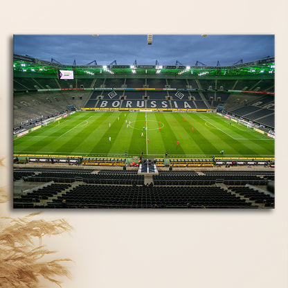 Empty Borussia Park, Stadium Canvas, Sport Art, Gift for him, Man Cave Decor, Art Print, Canvas Print Wall Art