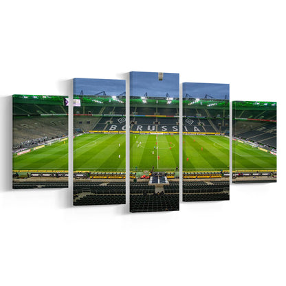 Empty Borussia Park, Stadium Canvas, Sport Art, Gift for him, 5 Panel, Large Canvas, Canvas Print Wall Art