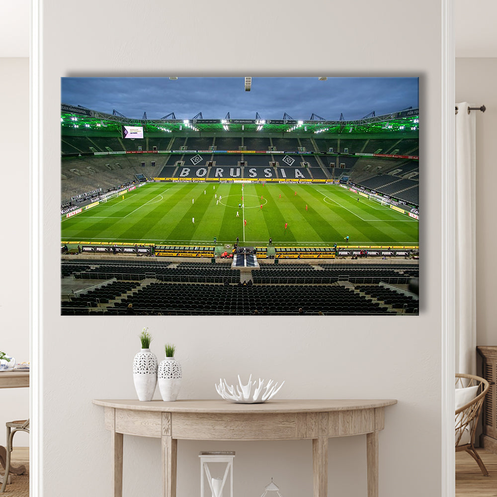 Empty Borussia Park, Stadium Canvas, Sport Art, Gift for him, Man Cave Decor, Art Print, Canvas Print Wall Art
