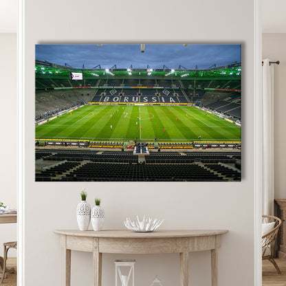 Empty Borussia Park, Stadium Canvas, Sport Art, Gift for him, Man Cave Decor, Art Print, Canvas Print Wall Art