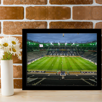 Empty Borussia Park, Stadium Canvas, Sport Art, Gift for him, Framed Art Print Wall Decor, Picture Framed