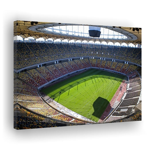 Empty Bucharest Stadium, Stadium Canvas, Sport Art, Gift for him, Man Cave Decor, Art Print, Canvas Print Wall Art