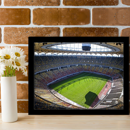 Empty Bucharest Stadium, Stadium Canvas, Sport Art, Gift for him, Framed Art Print Wall Decor, Picture Framed