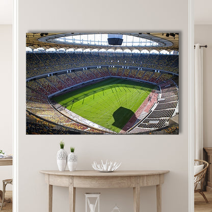 Empty Bucharest Stadium, Stadium Canvas, Sport Art, Gift for him, Man Cave Decor, Art Print, Canvas Print Wall Art