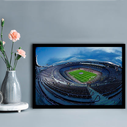 Empty Camp Nou, Stadium Canvas, Sport Art, Gift for him, Framed Art Print Wall Decor, Picture Framed