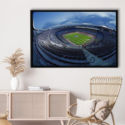 Empty Camp Nou, Stadium Canvas, Sport Art, Framed Canvas Print Wall Art, Floating Frame