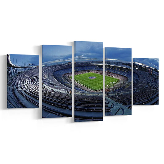 Empty Camp Nou, Stadium Canvas, Sport Art, Gift for him, 5 Panel, Large Canvas, Canvas Print Wall Art