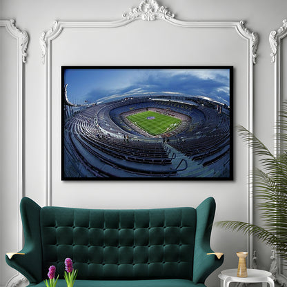 Empty Camp Nou, Stadium Canvas, Sport Art, Gift for him, Framed Art Print Wall Decor, Picture Framed