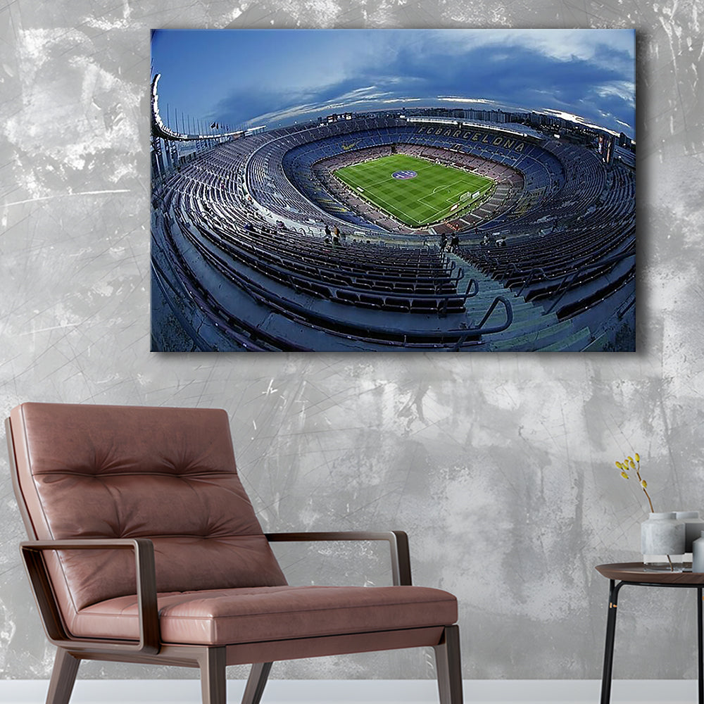 Empty Camp Nou, Stadium Canvas, Sport Art, Gift for him, Man Cave Decor, Art Print, Canvas Print Wall Art