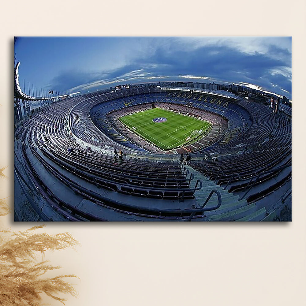 Empty Camp Nou, Stadium Canvas, Sport Art, Gift for him, Man Cave Decor, Art Print, Canvas Print Wall Art