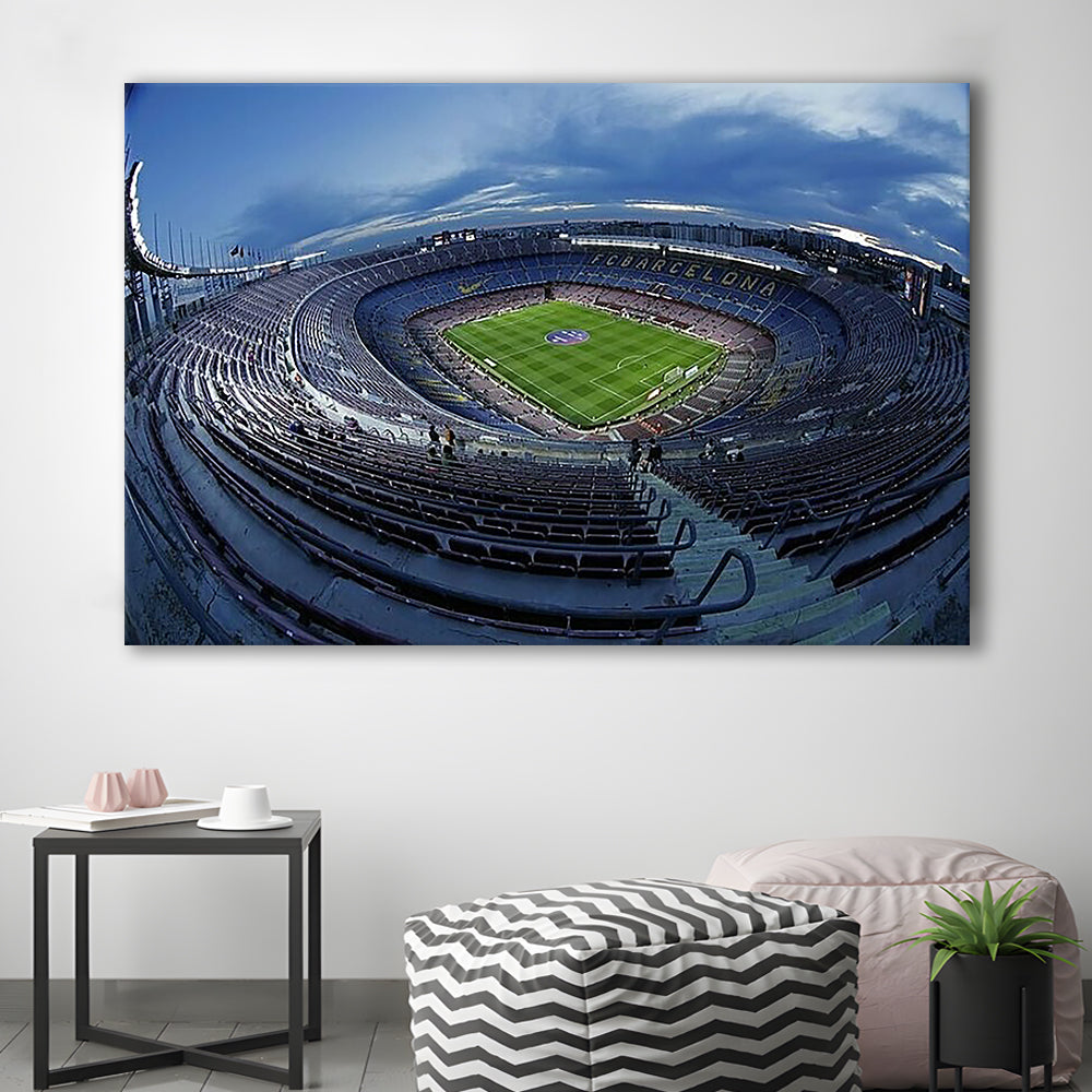 Empty Camp Nou, Stadium Canvas, Sport Art, Gift for him, Man Cave Decor, Art Print, Canvas Print Wall Art