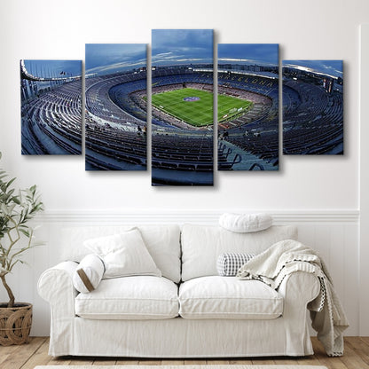 Empty Camp Nou, Stadium Canvas, Sport Art, Gift for him, 5 Panel, Large Canvas, Canvas Print Wall Art