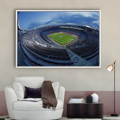 Empty Camp Nou, Stadium Canvas, Sport Art, Framed Canvas Print Wall Art, Floating Frame