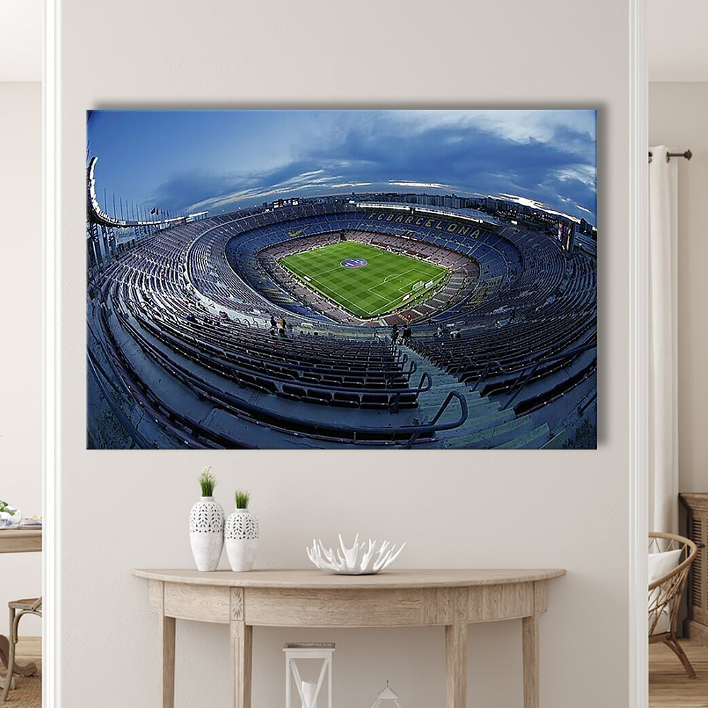 Empty Camp Nou, Stadium Canvas, Sport Art, Gift for him, Man Cave Decor, Art Print, Canvas Print Wall Art