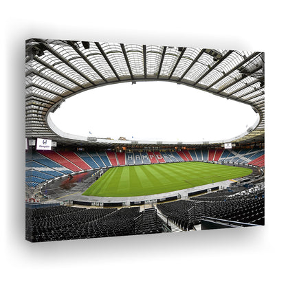 Empty Hampden Park, Stadium Canvas, Sport Art, Gift for him, Man Cave Decor, Art Print, Canvas Print Wall Art