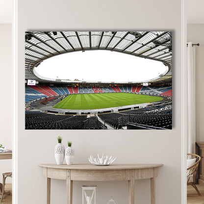Empty Hampden Park, Stadium Canvas, Sport Art, Gift for him, Man Cave Decor, Art Print, Canvas Print Wall Art