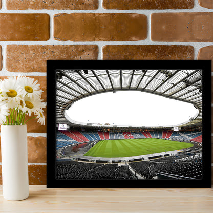 Empty Hampden Park, Stadium Canvas, Sport Art, Gift for him, Framed Art Print Wall Decor, Picture Framed