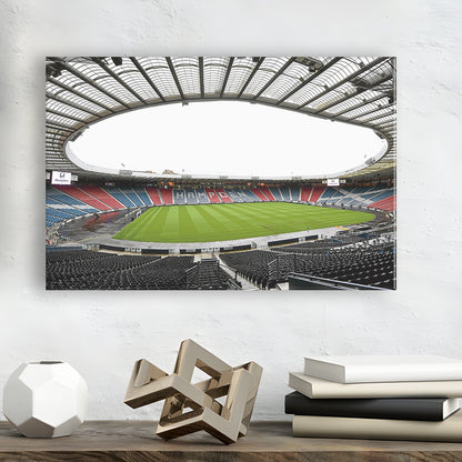 Empty Hampden Park, Stadium Canvas, Sport Art, Gift for him, Man Cave Decor, Art Print, Canvas Print Wall Art