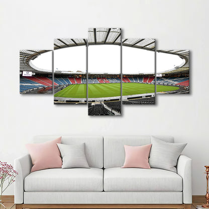 Empty Hampden Park, Stadium Canvas, Sport Art, Gift for him, 5 Panel, Large Canvas, Canvas Print Wall Art