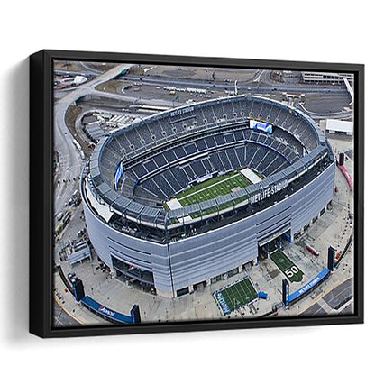 Empty MetLife Stadium, Stadium Canvas, Sport Art, Framed Canvas Print Wall Art, Floating Frame