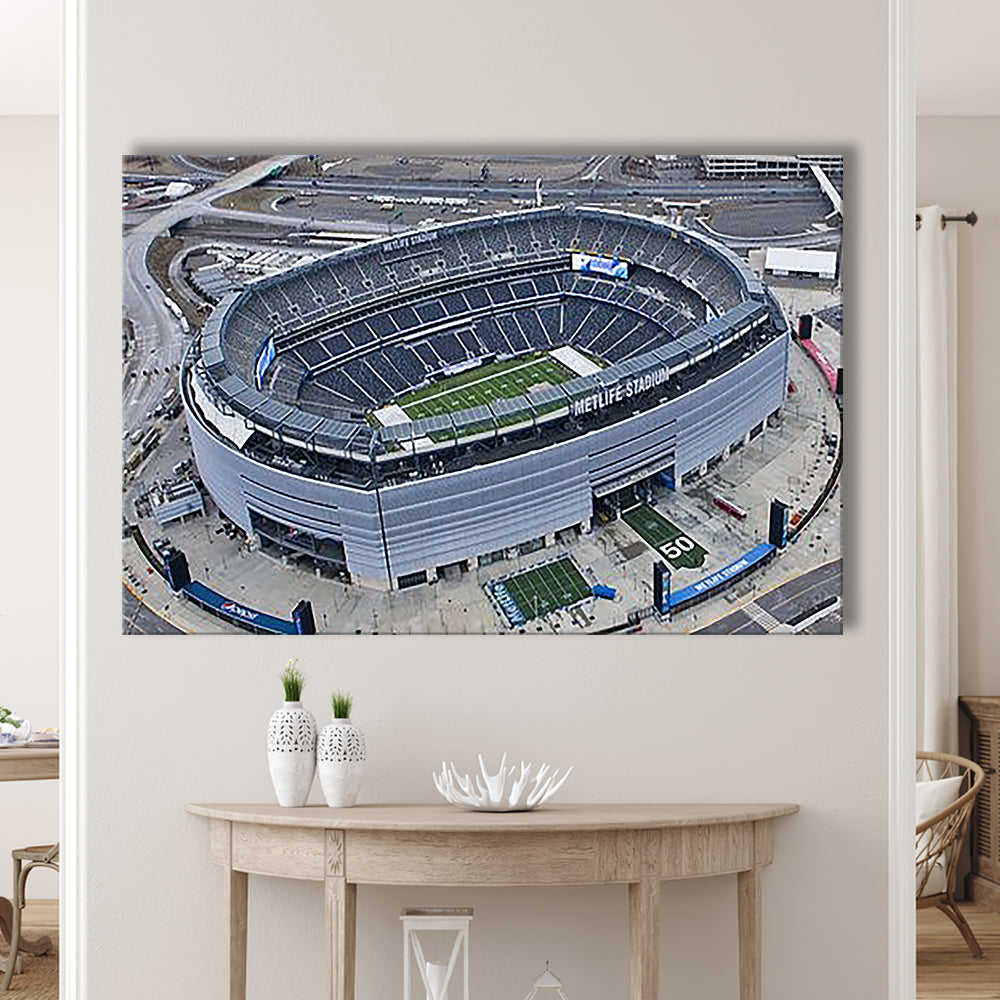 Empty MetLife Stadium, Stadium Canvas, Sport Art, Gift for him, Man Cave Decor, Art Print, Canvas Print Wall Art