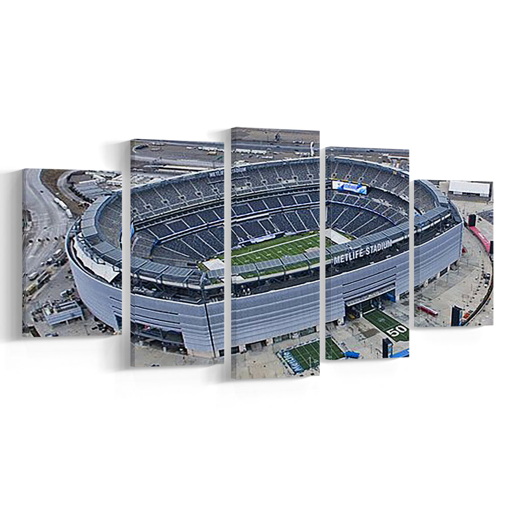 Empty MetLife Stadium, Stadium Canvas, Sport Art, Gift for him, 5 Panel, Large Canvas, Canvas Print Wall Art